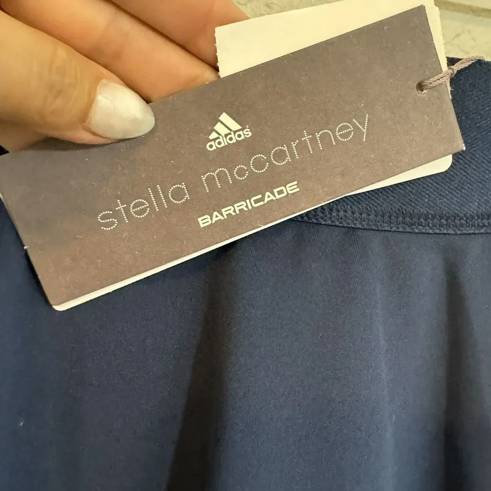 Adidas Stella McCartney Barricade‎ Tennis Skirt Navy Blue Laser Cut Women Large